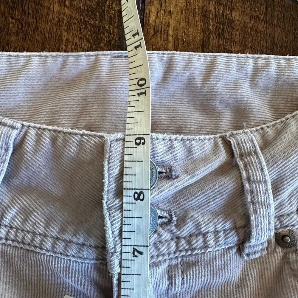 London Jean | Gray/Beige Mid Rise Bootcut Corduroy Jeans, Size 4